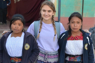 group of young girls during a mission